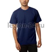 Футболка синего цвета, х/б
