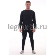 Нательное белье черного цвета, футер