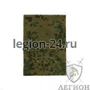 Фальш-погоны зеленый пиксель лейтенант