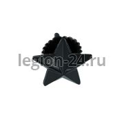 Звезда на погоны пластик 13 мм черная