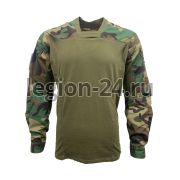 Рубашка тактическая с V-образным воротом (зел. камуф)
