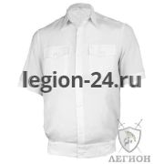 Рубашка мужская, белая короткий рукав (с липучками)