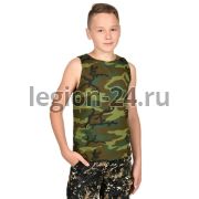 Майка детская зеленый камуфляж