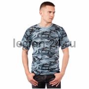 Футболка синий камуфляж